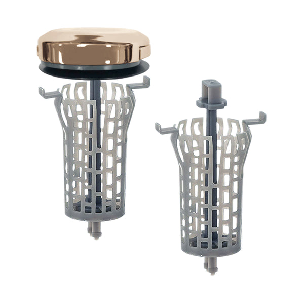 Drain Buddy Sink Ultra Flo 2-in1 Sink Drain Stopper & Hair Catcher W/ 1 Replacement Basket